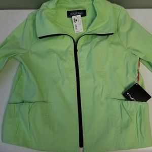 NWT Cheryl Nash Calypso Jacket Sz M Kiwi Green P6